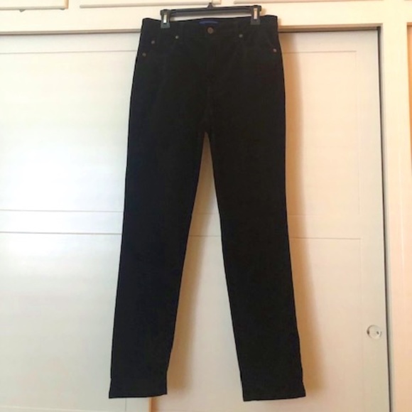 Talbots High-Rise Straight Leg Black Thin Corduroy Pants Size 8 - Picture 1 of 13